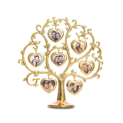 Custom Photo Family Tree With 7 Hanging Picture Frames Metal Table Top Decoration