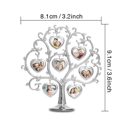 Custom Photo Family Tree With 7 Hanging Picture Frames Metal Table Top Decoration
