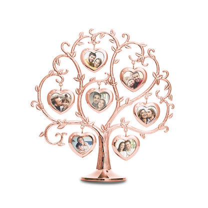 Custom Photo Family Tree With 7 Hanging Picture Frames Metal Table Top Decoration