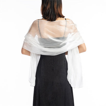 Central Chic Bridesmaid Iridescent Wrap Shawl Pashmina For Weddings Parties Brides Bridal Wear