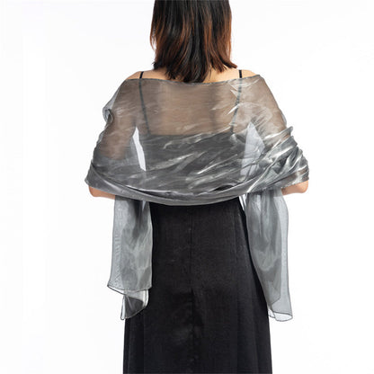 Central Chic Bridesmaid Iridescent Wrap Shawl Pashmina For Weddings Parties Brides Bridal Wear