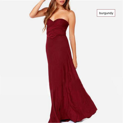 Bridesmaid Dress Infinity Dress Floor Length Convertible Dress Wedding Dress Multiway Dress Rust Dress Evening dress