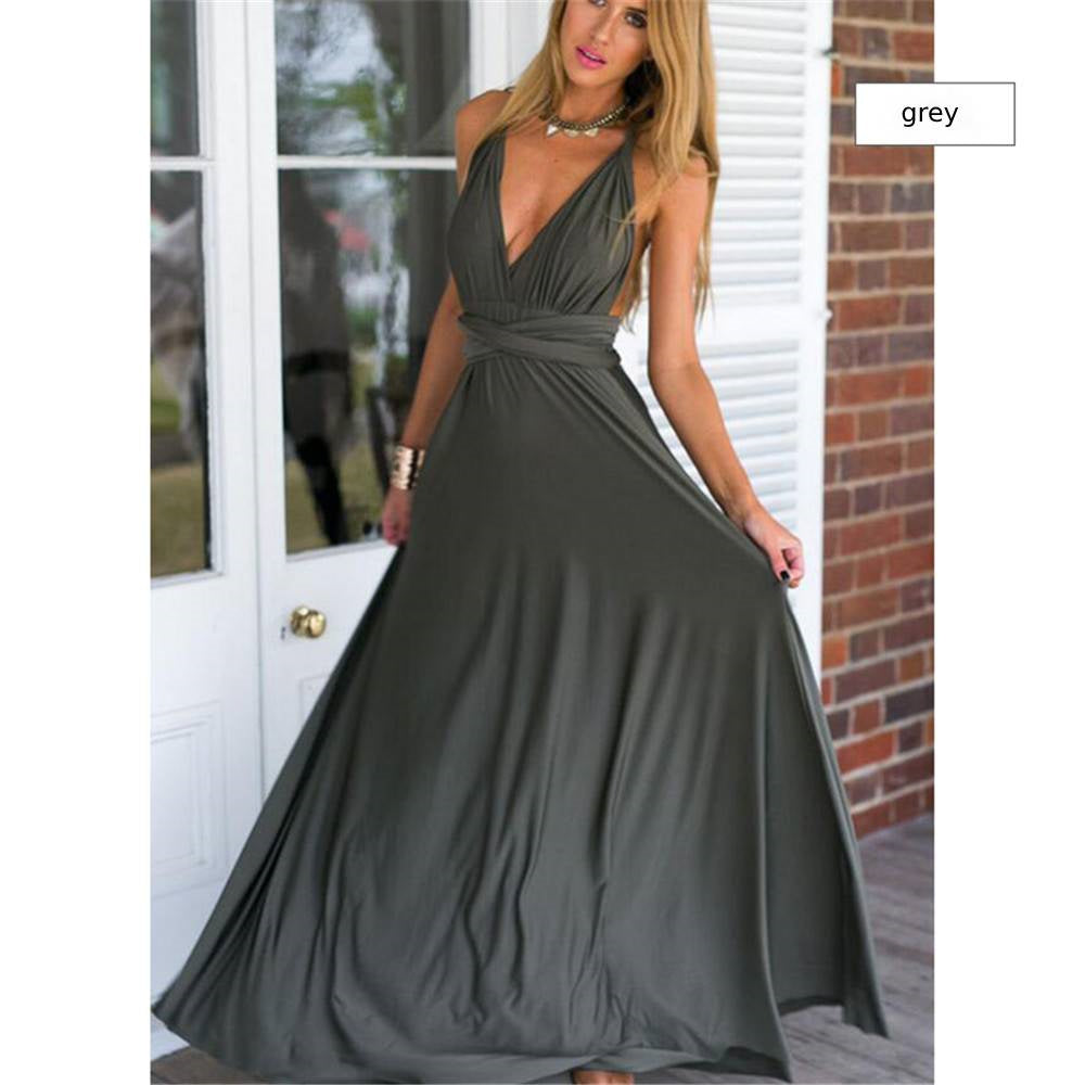 Bridesmaid Dress Infinity Dress Floor Length Convertible Dress Wedding Dress Multiway Dress Rust Dress Evening dress