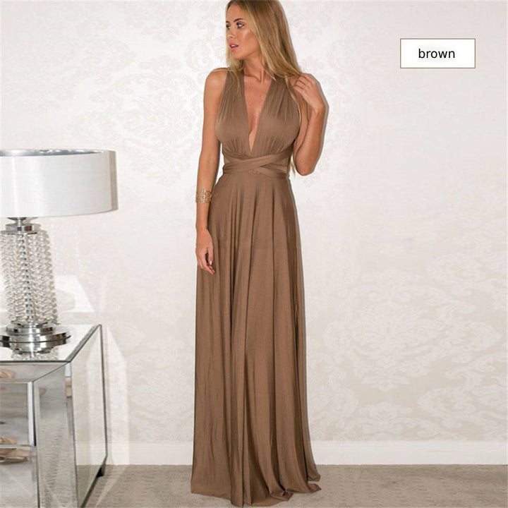 Bridesmaid Dress Infinity Dress Floor Length Convertible Dress Wedding Dress Multiway Dress Rust Dress Evening dress