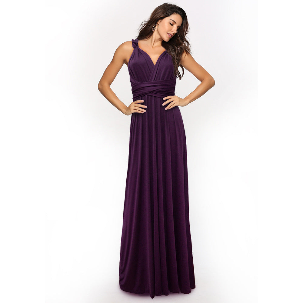 Bridesmaid Dress Infinity Dress Floor Length Convertible Dress Wedding Dress Multiway Dress Rust Dress Evening dress