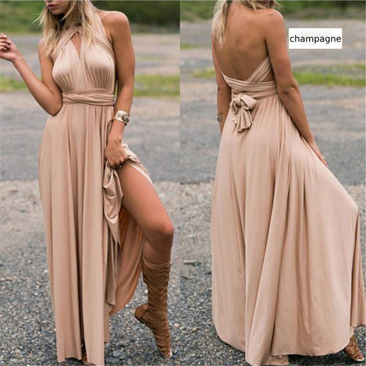 Bridesmaid Dress Infinity Dress Floor Length Convertible Dress Wedding Dress Multiway Dress Rust Dress Evening dress