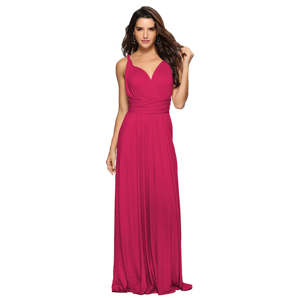 Bridesmaid Dress Infinity Dress Floor Length Convertible Dress Wedding Dress Multiway Dress Rust Dress Evening dress