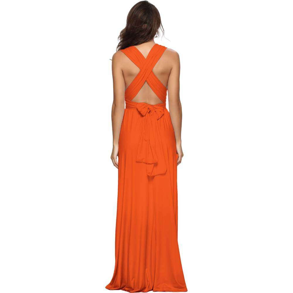 Bridesmaid Dress Infinity Dress Floor Length Convertible Dress Wedding Dress Multiway Dress Rust Dress Evening dress