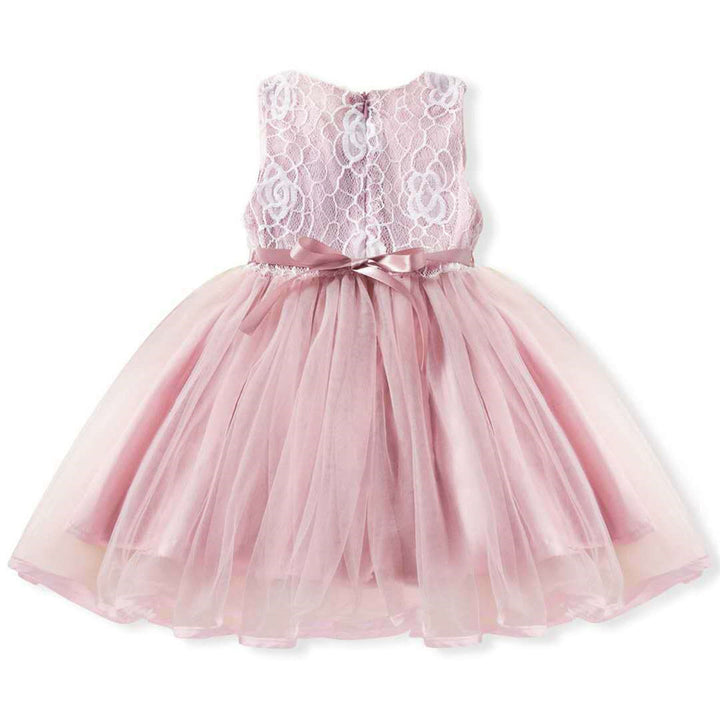 Flower Girl Dress Bridesmaid Girls Dress Sleeveless Patchwork Lace Dresses