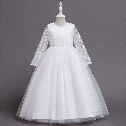Flower Girl Dress Boho Flower Girl Toddler Junior Bridesmaid Fall Flower Girl Tulle Flower Girl Long Sleeve Flower Girl Dress