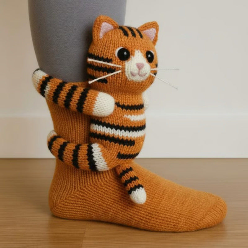 Cute Animal Socks – Warm Winter Accessories Christmas Gift for Animal Lovers