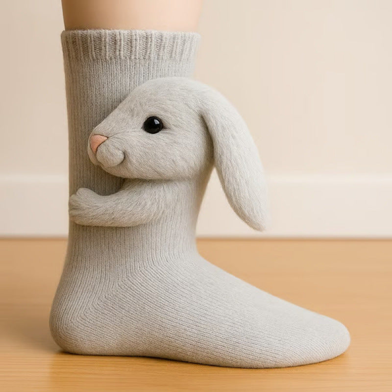 Cute Animal Socks – Warm Winter Accessories Christmas Gift for Animal Lovers