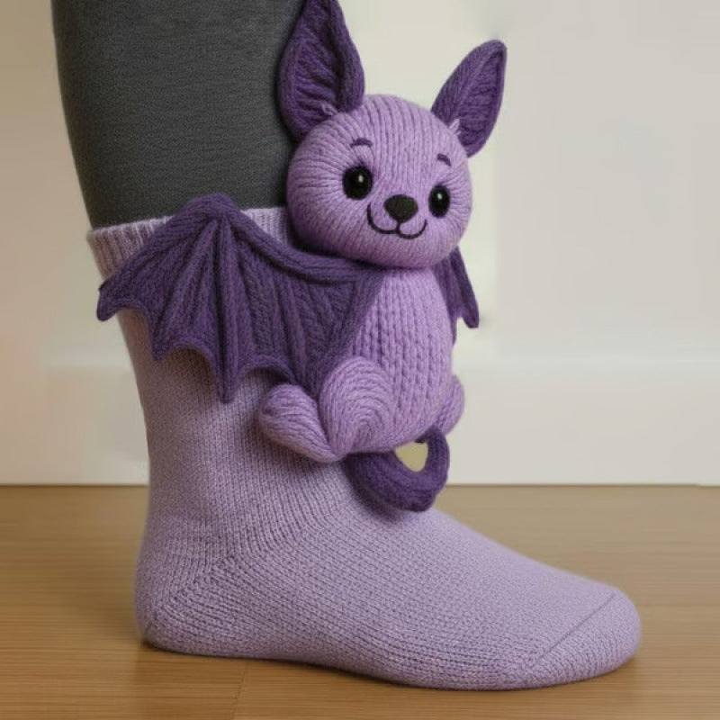 Cute Animal Socks – Warm Winter Accessories Christmas Gift for Animal Lovers