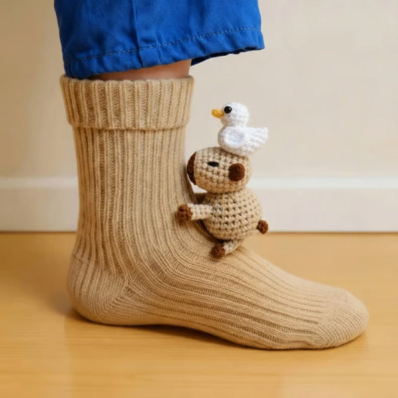 Cute Animal Socks – Warm Winter Accessories Christmas Gift for Animal Lovers