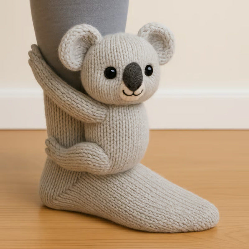 Cute Animal Socks – Warm Winter Accessories Christmas Gift for Animal Lovers