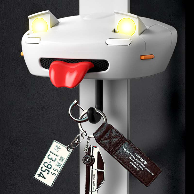 Car Face Keychain Holder with Opening Eyes Fun Wall Mounted Key Organizer Hook Perfect Gift for Car Lovers Gifts for Him