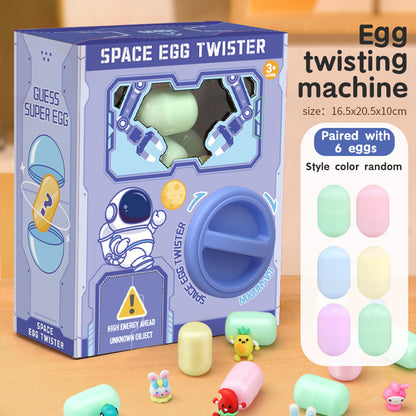 DIY Ramdom Style Egg Twisting Machine Gashapon Paired with 6 Eggs Toys Surprise Bilnd Box Christmas Gifts for Kids