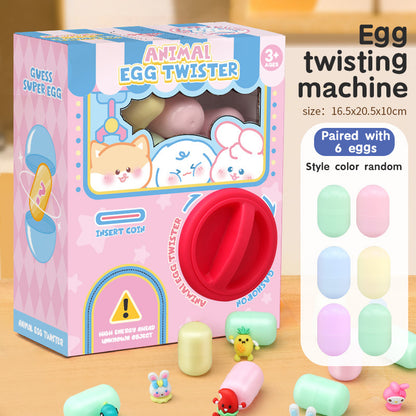 DIY Ramdom Style Egg Twisting Machine Gashapon Paired with 6 Eggs Toys Surprise Bilnd Box Christmas Gifts for Kids