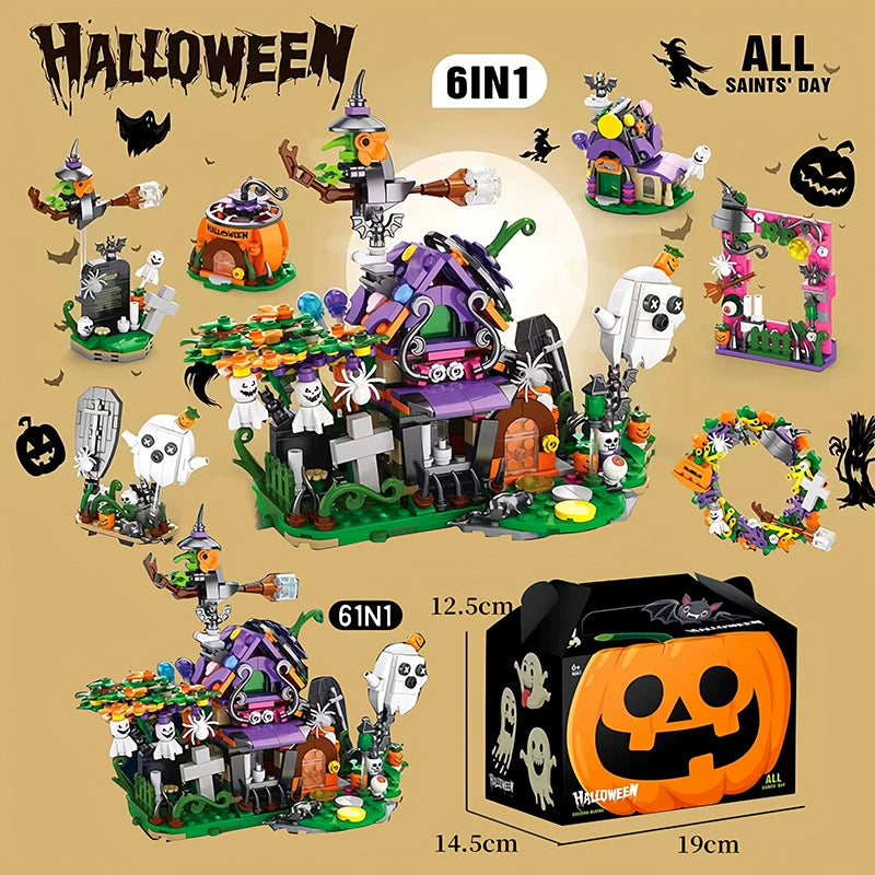Halloween Theme Brick Figures – Creative Building Blocks Gift for Kids