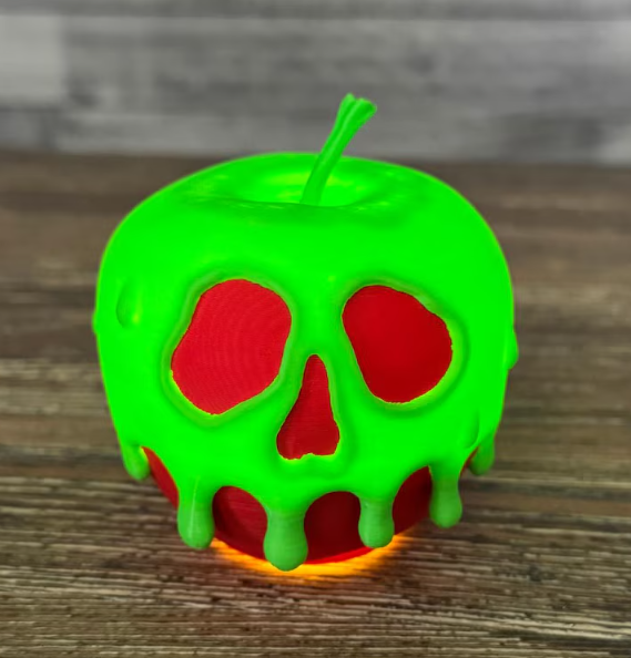 Poison Apple Light | Evil Queen Wicked Witch Decor | Halloween Costume Prop