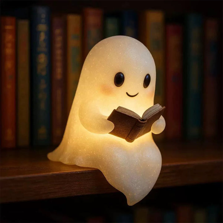 Cute Halloween Ghost – Mini Figurine for Desk, Spooky Tabletop Decoration, Trick-or-Treat Accent, Unique Fall Home Gift