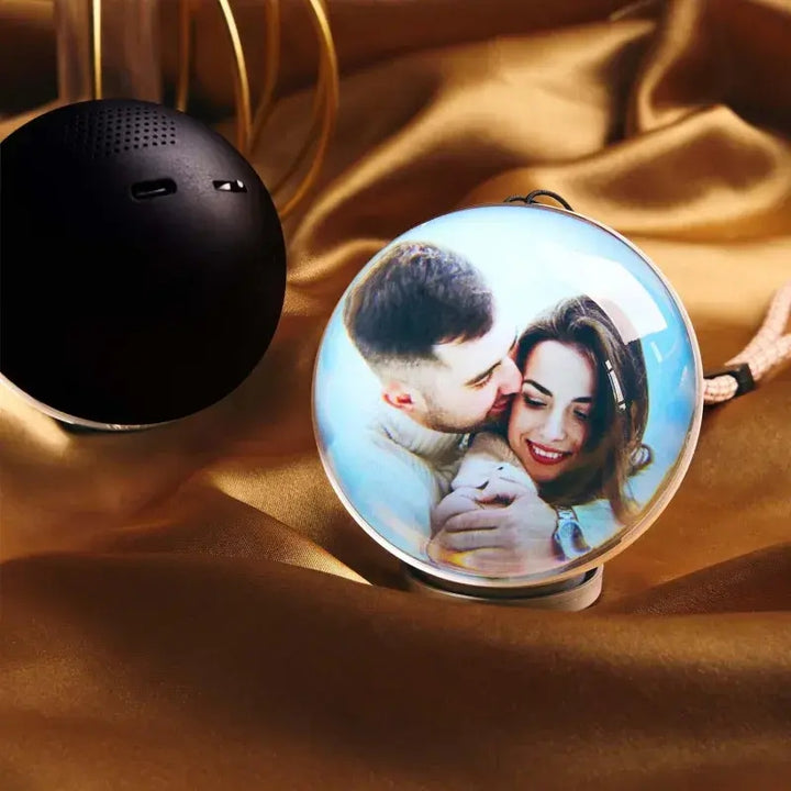 WiFi Version Mobile App Direct Video & Photo Transfer Playable Glass Globe Christmas Gift Birthday Gift (Production time: 10-20 days)