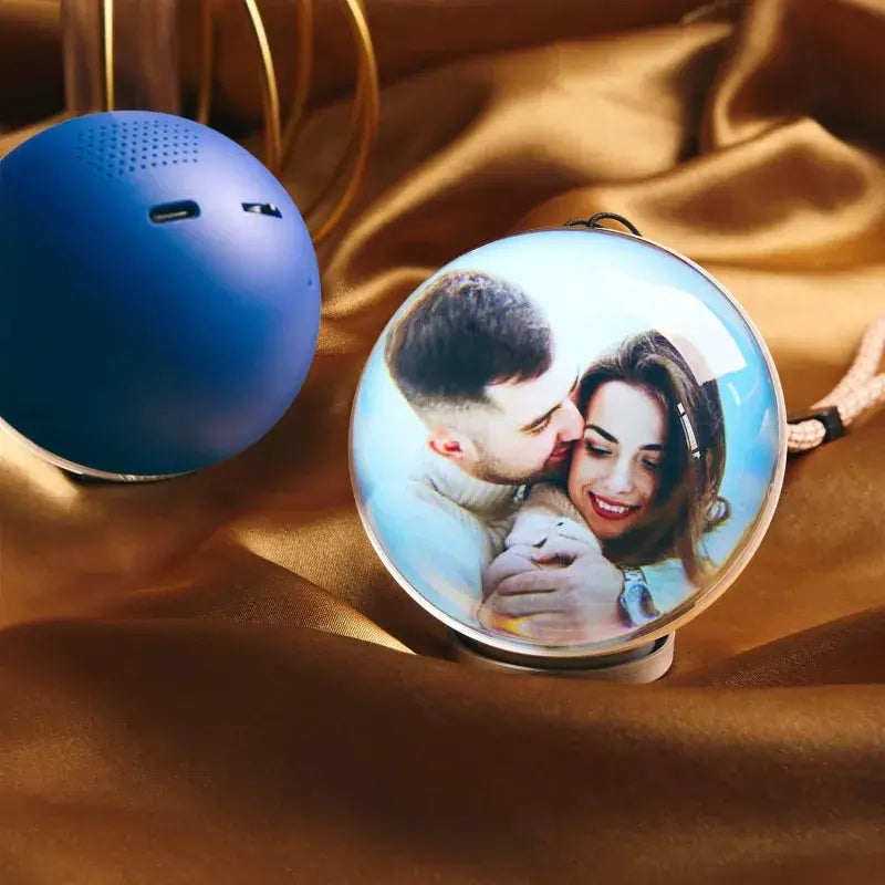 WiFi Version Mobile App Direct Video & Photo Transfer Playable Glass Globe Christmas Gift Birthday Gift (Production time: 10-20 days)