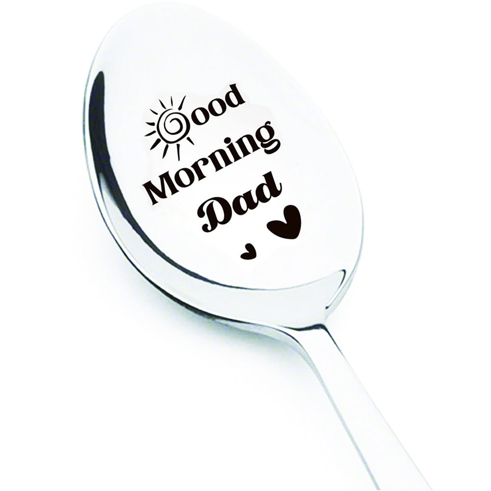 Good Morning Coffee Spoon Stainless Steel Spoon Gift for Nana Papa Mom