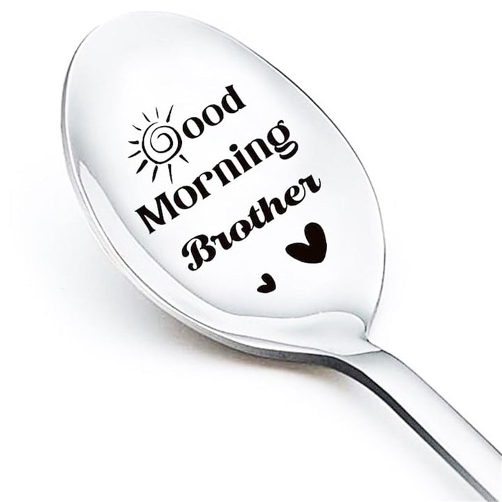 Good Morning Coffee Spoon Stainless Steel Spoon Gift for Nana Papa Mom
