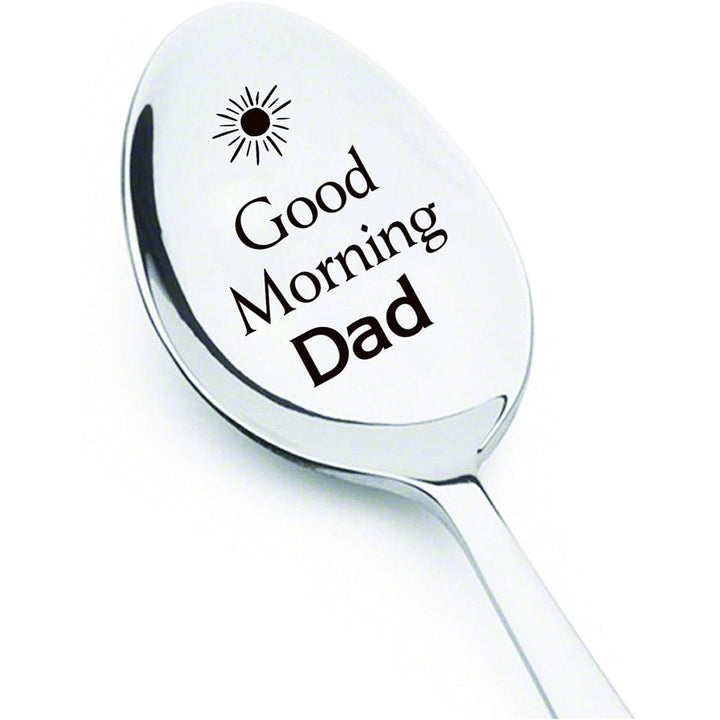 Good Morning Coffee Spoon Stainless Steel Spoon Gift for Nana Papa Mom
