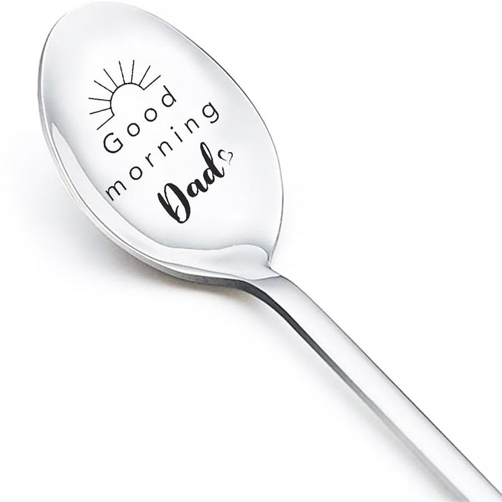 Good Morning Coffee Spoon Stainless Steel Spoon Gift for Nana Papa Mom