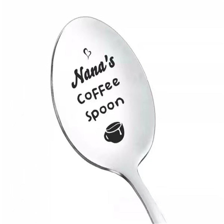 Good Morning Coffee Spoon Stainless Steel Spoon Gift for Nana