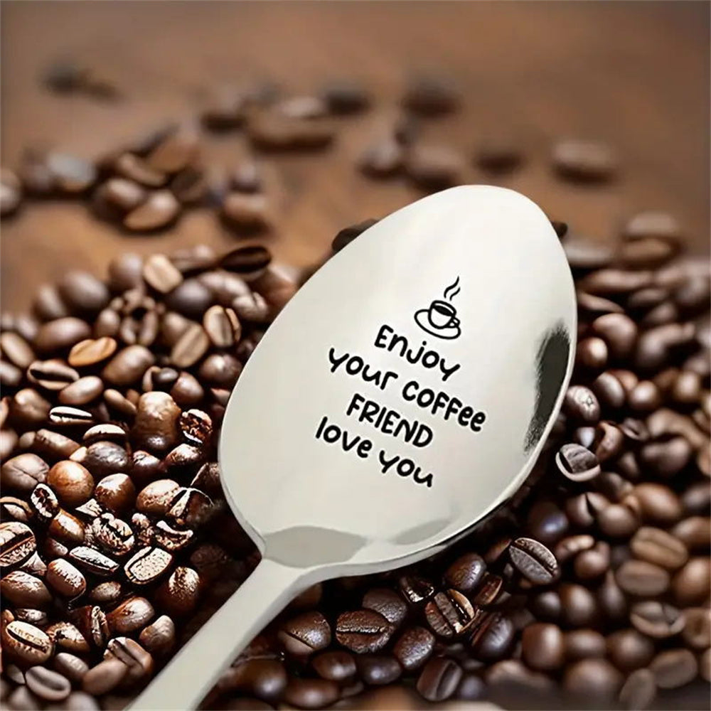 Good Morning Coffee Spoon Stainless Steel Spoon Gift for Nana
