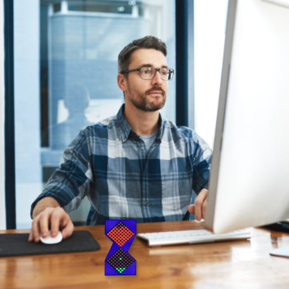 Electronic Hourglass Cyberpunk Desktop Hourglass Meter Clock Desktop Decoration Gift