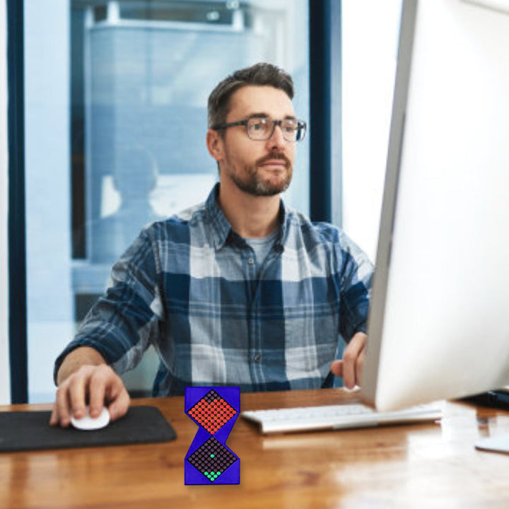 Electronic Hourglass Cyberpunk Desktop Hourglass Meter Clock Desktop Decoration Gift