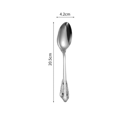Wedding Stainless Steel Knives and Forks Vintage Embossed Cutlery Gift for Wedding
