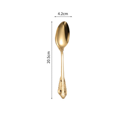 Wedding Stainless Steel Knives and Forks Vintage Embossed Cutlery Gift for Wedding