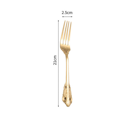 Wedding Stainless Steel Knives and Forks Vintage Embossed Cutlery Gift for Wedding