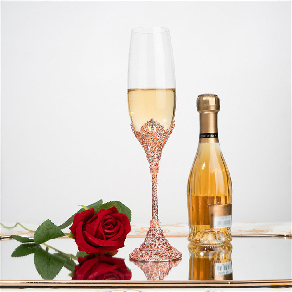 Vintage Champagne Flutes Glass Goblets Wedding Gifts