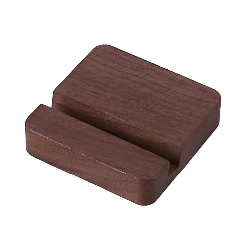 Black Walnut Wooden Phone Stand with Single Slot