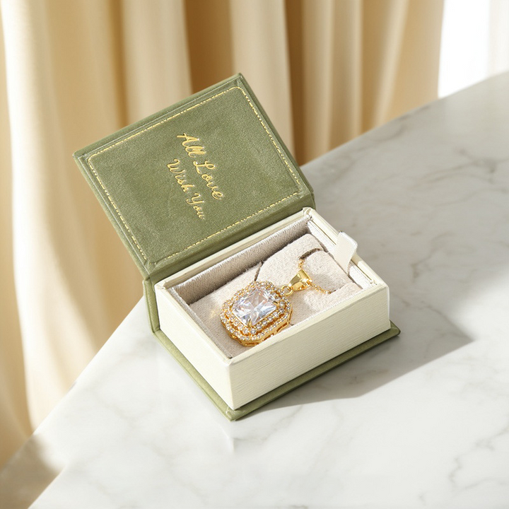 Book Shape Jewelry Box Ring Box Necklace Box Multicolor Gift Box Gift For Lover For Her (Box Only No Jewelry Included)