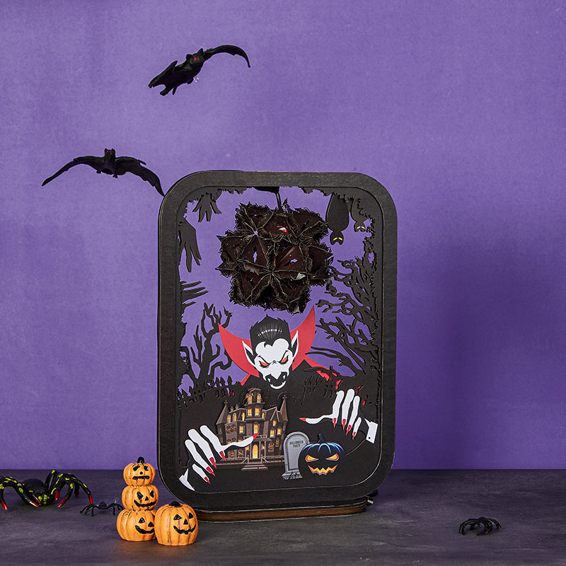 3D Paper Sculpture Night Light Fall Truck Halloween Gifts for Kids and Adults Great Decor Light in Bedroom Living Room