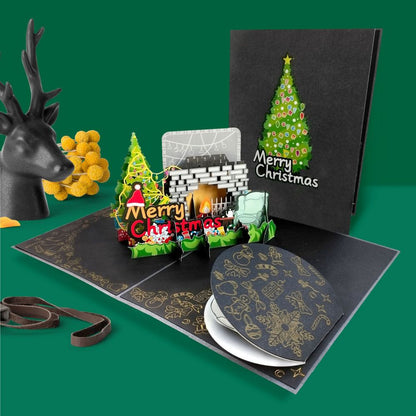 Christmas 3D Pop Up Card Christmas Hearth Pop Up Greeting Card