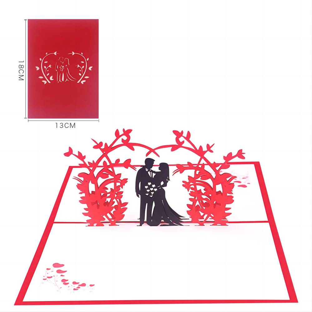 3D Creative Valentine's Day Pop Up Card Garden Wedding Pop Up Greeting Card