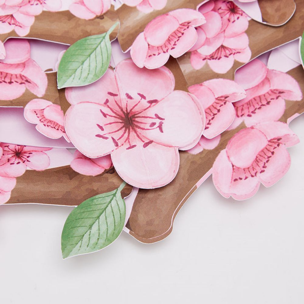 3D Creative Cherry Blossom Wreath Pop Up Home Decor Garland