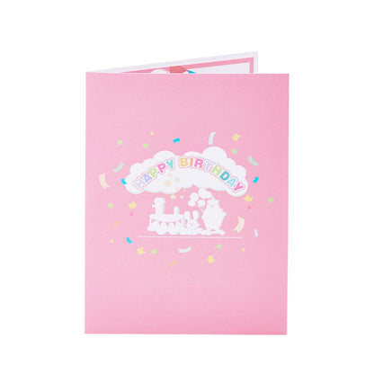 Birthday Train 3D Pop Up Greeting Card