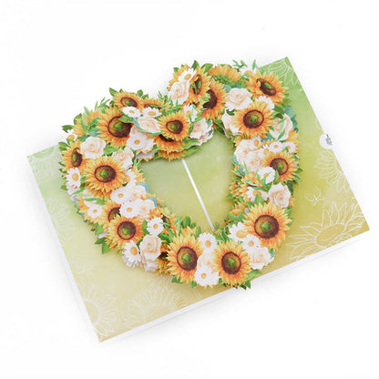 Sunflower Heart 3D Pop Up Greeting Card