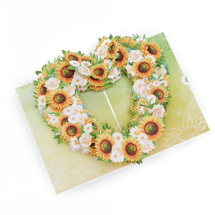 Sunflower Heart 3D Pop Up Greeting Card
