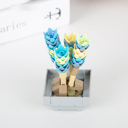 Potted Succulent Building Blocks Succulent Botanical Flower Building Bricks Gifts For Her