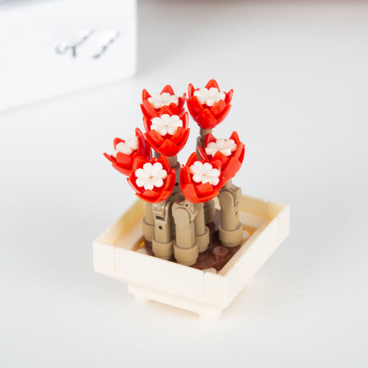 Potted Succulent Building Blocks Succulent Botanical Flower Building Bricks Gifts For Her